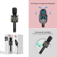 Earldom MC2 Led Işıklı Karaoke Mikrofon - Siyah