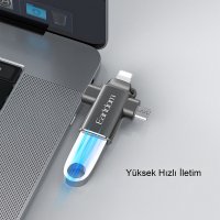 Earldom OT80 3in1 Otg Dönüştürücü - Siyah