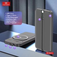 Earldom PD13 10.000 mAh Kablosuz Şarjlı PD Hızlı Şarj Powerbank - Siyah