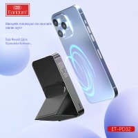 Earldom PD32 5.000 mAh 22.5W Kablosuz Şarjlı Standlı PD Hızlı Şarj Powerbank - Beyaz