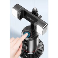 Earldom ZP32 360 Derece Ayarlanabilir BT 5.2 RGB Işık ve Beyaz Işık Aydınlatmalı Akıllı Yüz Takip Özellikli Selfie Gimbal - Siyah