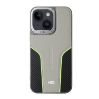 HDD iPhone 14 HBC-264 Lambor Karbon Fiber Sport Kapak - Natural Grey