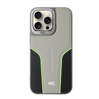 HDD iPhone 15 Pro HBC-264 Lambor Karbon Fiber Sport Kapak - Natural Grey