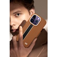 HDD iPhone 15 Pro Kılıf HBC-163 Times Kapak - Kahverengi