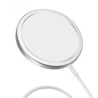 Hoco CW30 Pro 1M Kablosuz Magsafe Şarj Cihazı - Gümüş