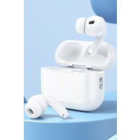 Hoco EW63 Aktif Gürültü Engelleyici Özellikli Bluetooth 5.3 Kablosuz TWS Airpods Kulaklık - Beyaz