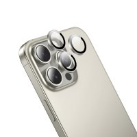 Hoco iPhone 16 Pro 3D Metal Frame Kamera Lens - Gold