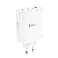 Hoco N31 Leader PD 100W 3 Adet Type-C 1 Adet USB Şarj Aleti - Beyaz