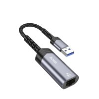 Hoco UA26 Tak Çalıştır USB to RJ45 1000 Mbps Ethernet Dönüştürücü - Gri