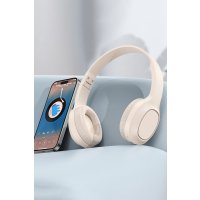 Hoco W46 Charm Aux Destekli Bluetooth Kablosuz Kulaklık - Beyaz