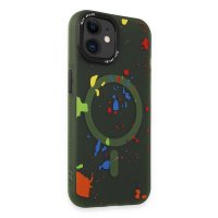 Joko iPhone 11 Colorful Magsafe Kapak - Koyu Yeşil