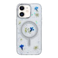 Newface iPhone 11 Flower Magsafe Kapak - Mavi