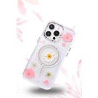 Newface iPhone 11 Flower Magsafe Kapak - Mor