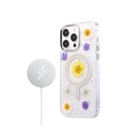 Newface iPhone 14 Flower Magsafe Kapak - Sarı