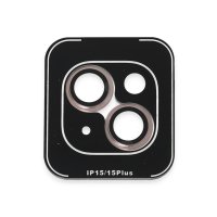 Joko iPhone 15 Plus PVD Metal Kamera Lens - Pembe