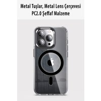 Joko iPhone 15 Pro Kılıf Crystal Magsafe Kapak - Siyah