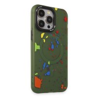 Joko iPhone 15 Pro Max Colorful Magsafe Kapak - Koyu Yeşil