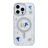 Newface iPhone 15 Pro Max Flower Magsafe Kapak - Mavi