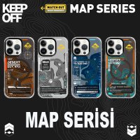 Keep Off iPhone 15 Pro Map Magsafe Kapak - Jungle