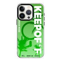 Keep Off iPhone 15 Pro Summer Travel Magsafe Kapak - Green Mood