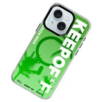 Keep Off iPhone 15 Summer Travel Magsafe Kapak - Green Mood