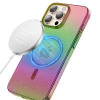 Keephone iPhone 16 Pro Max Fantasia Gökkuşağı Magsafe Kılıf - Siyah