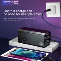 Konfulon A22 Led Işıklı Powerbank 50.000 mAh - Siyah