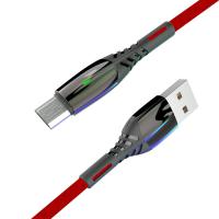 Konfulon S91 Ledli Micro USB Kablo 1M 2.4A - Kırmızı