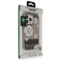 Movenchy iPhone 14 Pro Max Terra Desenli Kapak - Gri - 3