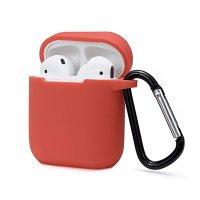 Newface Airpods (1.nesil) Sert Silikon Kılıf - Kırmızı