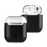 Newface Airpods 2 (2.nesil) 3in1 Kılıf - Siyah-Beyaz