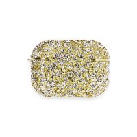 Newface Airpods Pro 2 (2.nesil) Luz Taşlı Kılıf - Gold