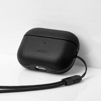 Uniq Airpods Pro 2 (2.nesil) Terra Genuine Deri Kılıf - Siyah