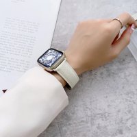 Newface Apple Watch 40mm KR414 Daks Deri Kordon - Beyaz