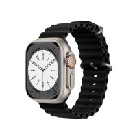 Newface Apple Watch 41mm Ocean Kordon - Siyah