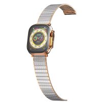 Newface Apple Watch 42mm Made Metal Kordon - Gümüş-Rose Gold