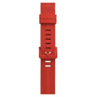 Newface Apple Watch 44mm KR408 Çizgili Silikon Kordon - Kırmızı