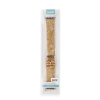 Newface Apple Watch 45mm Creeper Desenli Kordon - Gold