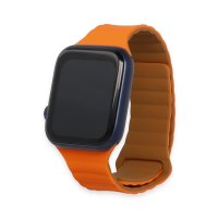 Newface Apple Watch 45mm KR411 Tailored Strap Kordon - Turuncu