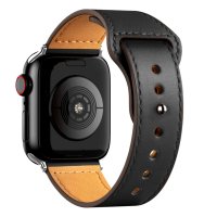 Newface Apple Watch Ultra 49mm KR415 Luaz Deri Kordon - Siyah
