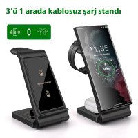 Newface B624 Samsung Kablosuz Şarj Masaüstü Set - Siyah