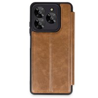 Newface General Mobile Era 30 Kılıf Flip Cover - Taba