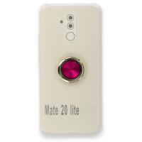 Newface Huawei Mate 20 Lite Kılıf Gros Yüzüklü Silikon - Pembe