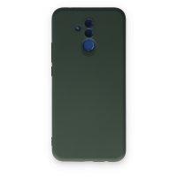 Newface Huawei Mate 20 Lite Kılıf Nano içi Kadife Silikon - Koyu Yeşil