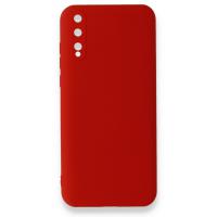 Newface Huawei P Smart S Kılıf Nano içi Kadife Silikon - Kırmızı