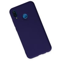 Newface Huawei P20 Lite Kılıf Nano içi Kadife Silikon - Mor