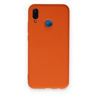 Newface Huawei P20 Lite Kılıf Nano içi Kadife Silikon - Turuncu