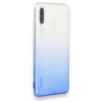 Newface Huawei P30 Lite Kılıf Lüx Çift Renkli Silikon - Mavi