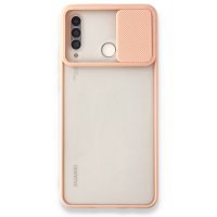 Newface Huawei P30 Lite Kılıf Palm Buzlu Kamera Sürgülü Silikon - Pembe