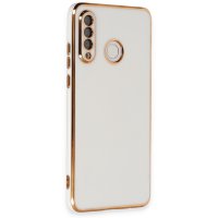 Newface Huawei P30 Lite Kılıf Volet Silikon - Beyaz